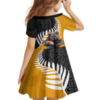 New Zealand and Australia Rugby Family Matching Tank Maxi Dress and Hawaiian Shirt Koala and Maori Warrior Together LT03 - Polynesian Pride