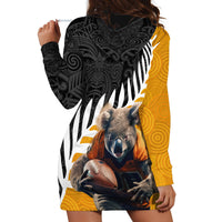 New Zealand and Australia Rugby Hoodie Dress Koala and Maori Warrior Together LT03 - Polynesian Pride