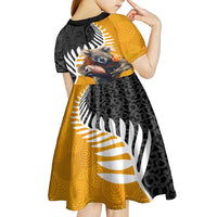 New Zealand and Australia Rugby Kid Short Sleeve Dress Koala and Maori Warrior Together LT03 - Polynesian Pride
