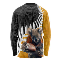 New Zealand and Australia Rugby Long Sleeve Shirt Koala and Maori Warrior Together LT03 - Polynesian Pride