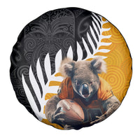 New Zealand and Australia Rugby Spare Tire Cover Koala and Maori Warrior Together LT03 - Polynesian Pride