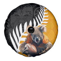 New Zealand and Australia Rugby Spare Tire Cover Koala and Maori Warrior Together LT03 - Polynesian Pride