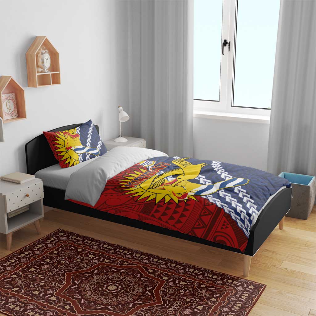 Kiribati Independence Day Bedding Set Polynesian and Melanesian Art Tattoo