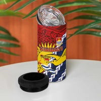 Kiribati Independence Day 4 in 1 Can Cooler Tumbler Polynesian and Melanesian Art Tattoo LT03 - Polynesian Pride