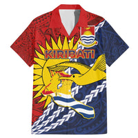 Kiribati Independence Day Family Matching Mermaid Dress and Hawaiian Shirt Polynesian and Melanesian Art Tattoo LT03 Dad's Shirt - Short Sleeve Red - Polynesian Pride