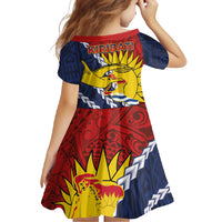 Kiribati Independence Day Family Matching Off Shoulder Maxi Dress and Hawaiian Shirt Polynesian and Melanesian Art Tattoo LT03 - Polynesian Pride