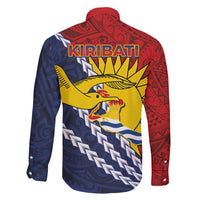 Kiribati Independence Day Family Matching Off Shoulder Maxi Dress and Hawaiian Shirt Polynesian and Melanesian Art Tattoo LT03 - Polynesian Pride