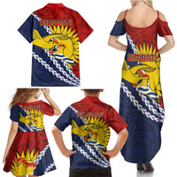 Kiribati Independence Day Family Matching Summer Maxi Dress and Hawaiian Shirt Polynesian and Melanesian Art Tattoo LT03 - Polynesian Pride