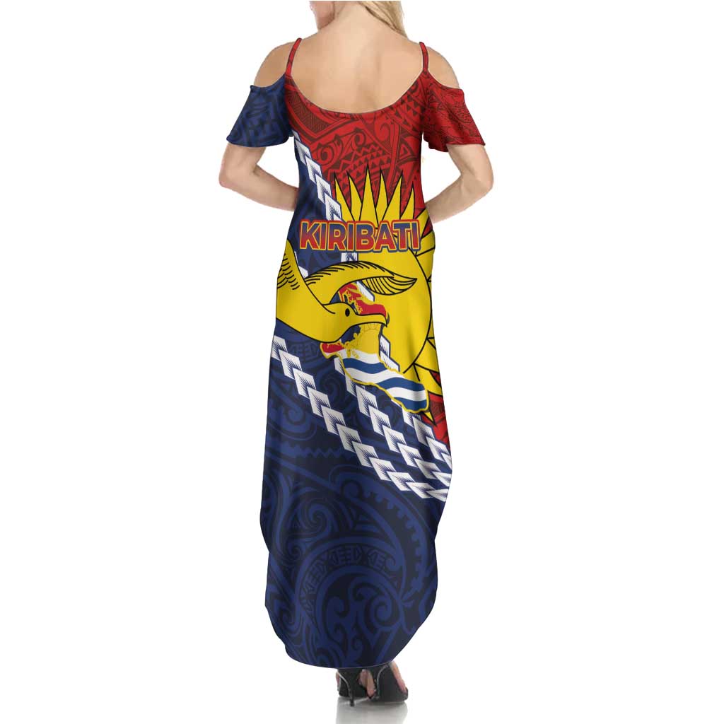 Kiribati Independence Day Family Matching Summer Maxi Dress and Hawaiian Shirt Polynesian and Melanesian Art Tattoo LT03 - Polynesian Pride