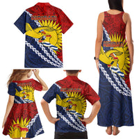 Kiribati Independence Day Family Matching Tank Maxi Dress and Hawaiian Shirt Polynesian and Melanesian Art Tattoo LT03 - Polynesian Pride