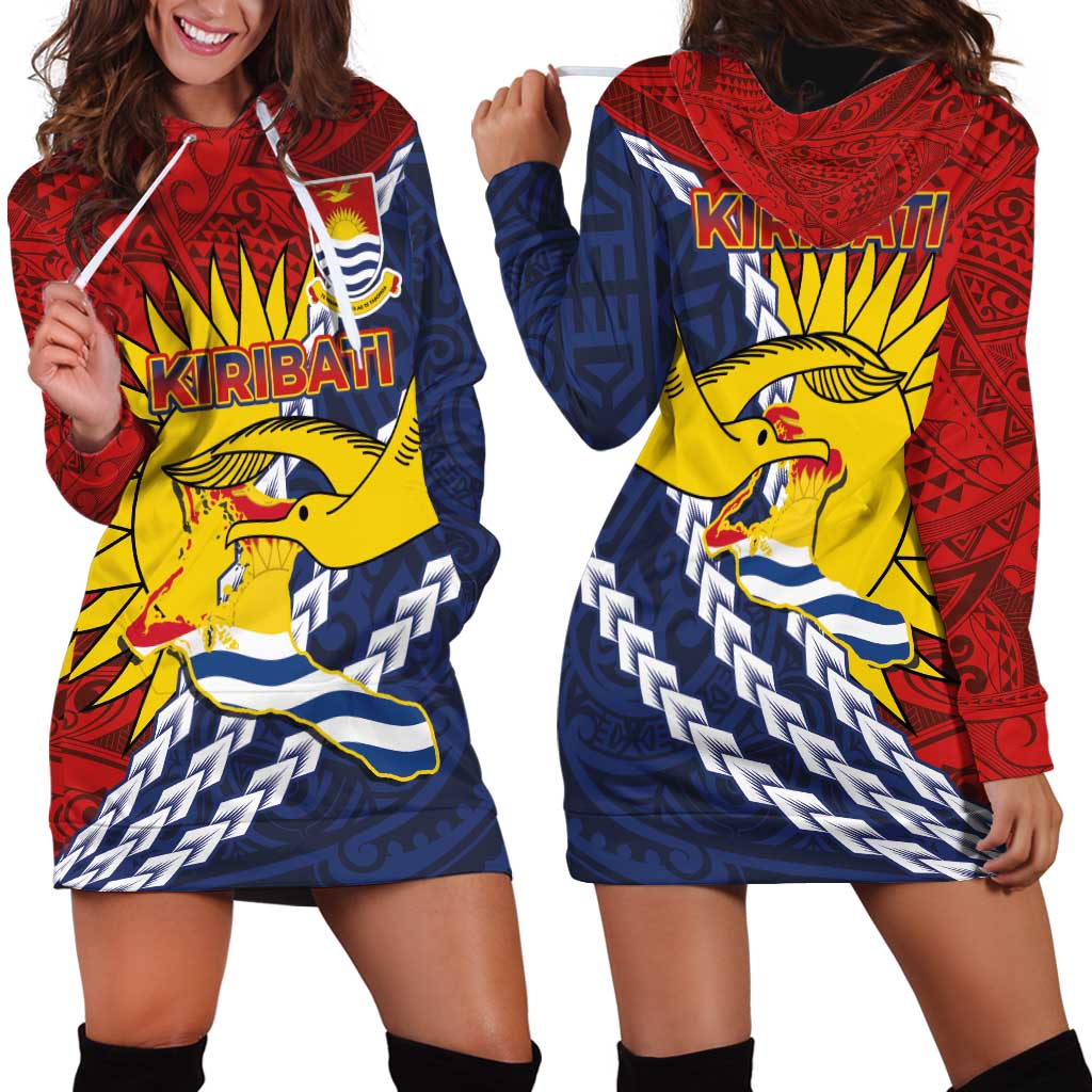 Kiribati Independence Day Hoodie Dress Polynesian and Melanesian Art Tattoo LT03 - Polynesian Pride