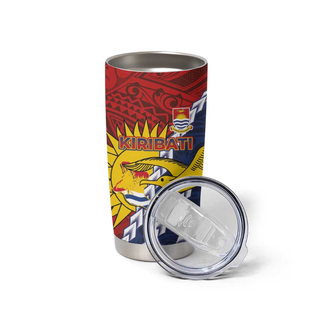 Kiribati Independence Day Tumbler Cup Polynesian and Melanesian Art Tattoo