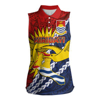 Kiribati Independence Day Women Sleeveless Polo Shirt Polynesian and Melanesian Art Tattoo LT03 Female Red - Polynesian Pride
