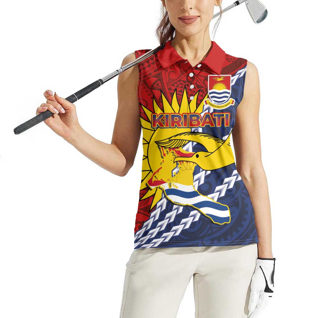 Kiribati Independence Day Women Sleeveless Polo Shirt Polynesian and Melanesian Art Tattoo LT03 - Polynesian Pride