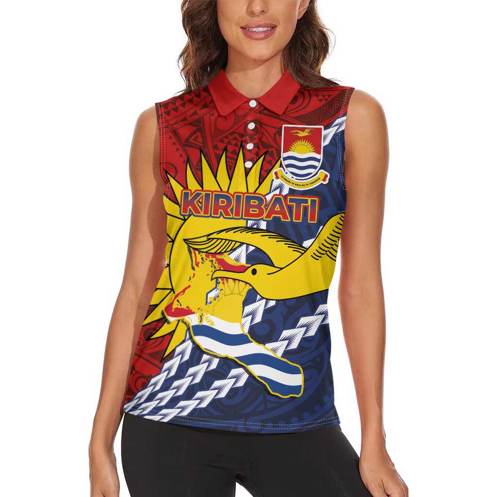 Kiribati Independence Day Women Sleeveless Polo Shirt Polynesian and Melanesian Art Tattoo LT03 - Polynesian Pride