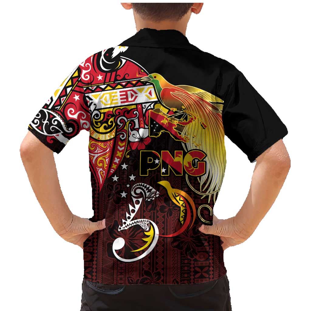 Papua New Guinea 2025 Family Matching Mermaid Dress and Hawaiian Shirt 50th Independence Day Anniversary LT03 - Polynesian Pride