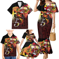 Papua New Guinea 2025 Family Matching Mermaid Dress and Hawaiian Shirt 50th Independence Day Anniversary LT03 - Polynesian Pride