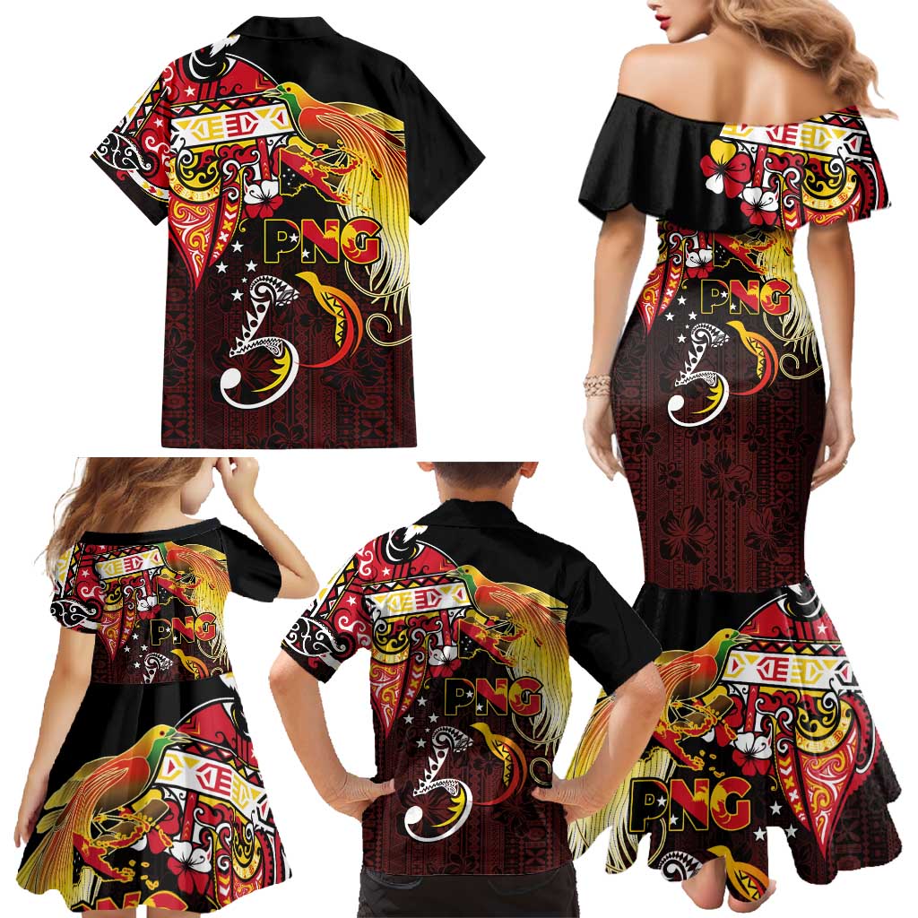 Papua New Guinea 2025 Family Matching Mermaid Dress and Hawaiian Shirt 50th Independence Day Anniversary LT03 - Polynesian Pride
