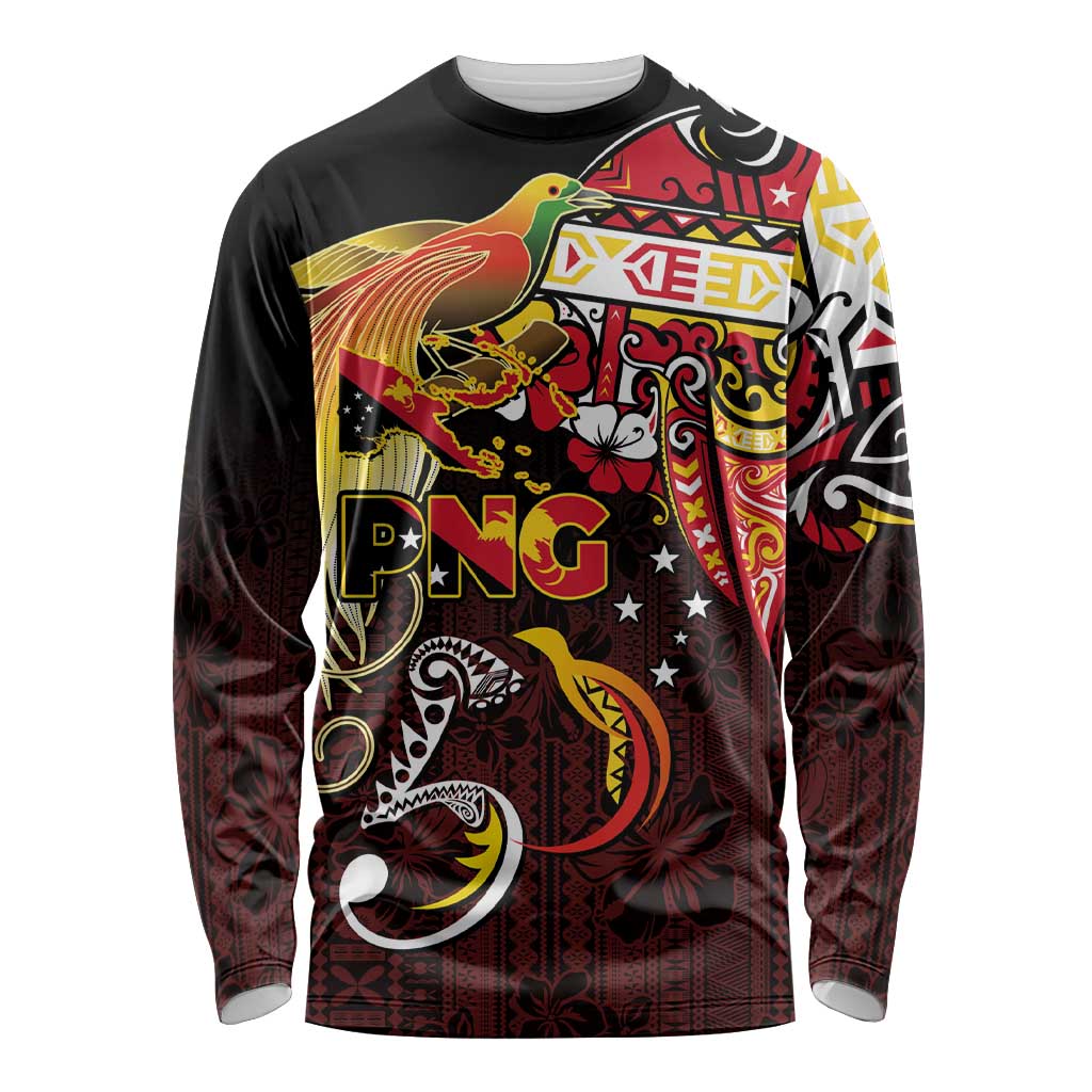 Papua New Guinea 2025 Long Sleeve Shirt 50th Independence Day Anniversary LT03 Unisex Red - Polynesian Pride