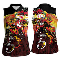 Papua New Guinea 2025 Women Sleeveless Polo Shirt 50th Independence Day Anniversary LT03 - Polynesian Pride