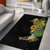 Hawaiian Tropical Plants and Chameleon Area Rug Polynesian Art Colorful - Polynesian Pride