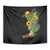 Hawaiian Tropical Plants and Chameleon Tapestry Polynesian Art Colorful - Polynesian Pride