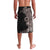 Hawaiian Tropical Plants and Chameleon Lavalava Polynesian Art Grayscale - Polynesian Pride