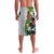 Hawaiian Tropical Flowers and Leaves Lavalava on Leopard Pattern Half Style White-Black Version - Polynesian Pride