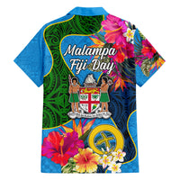 Malampa Fiji Day Kid Hawaiian Shirt Tropical Plants Mix Polynesian and Tapa Pattern LT03 - Polynesian Pride