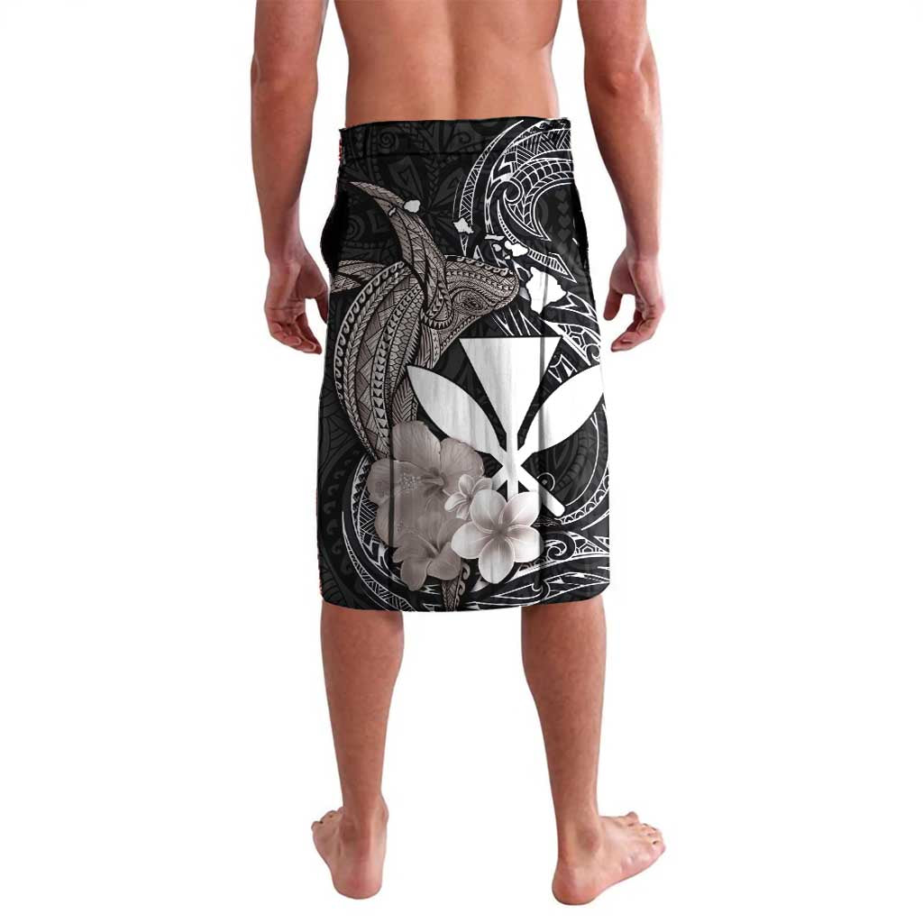 Hawaiian Whale and Kanaka Maoli Symbol Lavalava Hibiscus with Hawaii Map and Polynesian Tattoo Grayscale Color LT03 - Polynesian Pride