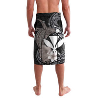 Hawaiian Whale and Kanaka Maoli Symbol Lavalava Hibiscus with Hawaii Map and Polynesian Tattoo Grayscale Color LT03 - Polynesian Pride