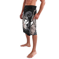 Hawaiian Whale and Kanaka Maoli Symbol Lavalava Hibiscus with Hawaii Map and Polynesian Tattoo Grayscale Color LT03 - Polynesian Pride