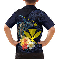 Hawaiian Whale and Kanaka Maoli Symbol Hawaiian Shirt Hibiscus with Hawaii Map and Polynesian Tattoo Deep Sea Color LT03 - Polynesian Pride
