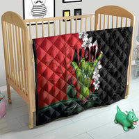 Hawaiian Halloween Quilt Horror Shaka Hand with Plumeria and Polynesian Tattoo Blood Color LT03 - Polynesian Pride