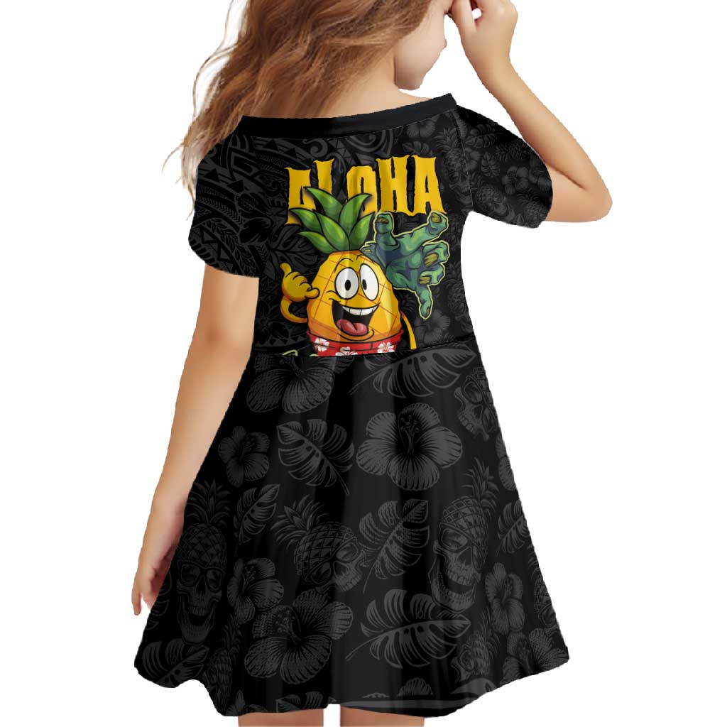 Hawaiian Halloween Family Matching Summer Maxi Dress and Hawaiian Shirt Aloha Pinapple with Mysterious Hands and Polynesian Tribal Tattoo LT03 - Polynesian Pride