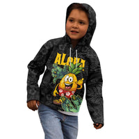 Hawaiian Halloween Kid Hoodie Aloha Pinapple with Mysterious Hands and Polynesian Tribal Tattoo LT03 - Polynesian Pride