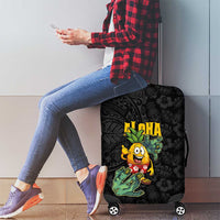 Hawaiian Halloween Luggage Cover Aloha Pinapple with Mysterious Hands and Polynesian Tribal Tattoo LT03 - Polynesian Pride