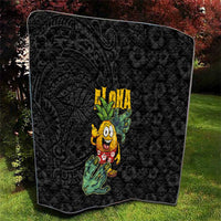 Hawaiian Halloween Quilt Aloha Pinapple with Mysterious Hands and Polynesian Tribal Tattoo LT03 - Polynesian Pride