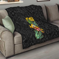 Hawaiian Halloween Quilt Aloha Pinapple with Mysterious Hands and Polynesian Tribal Tattoo LT03 - Polynesian Pride