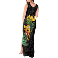 Hawaiian Halloween Tank Maxi Dress Aloha Pinapple with Mysterious Hands and Polynesian Tribal Tattoo LT03 - Polynesian Pride