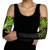 Cook Islands Rugby League Custom Arm Sleeves Polynesian and Tatau Tribal Art - Black Color LT03 - Polynesian Pride