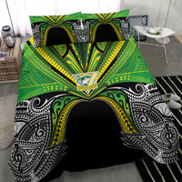 Cook Islands Rugby League Bedding Set Polynesian and Tatau Tribal Art - Black Color LT03 - Polynesian Pride