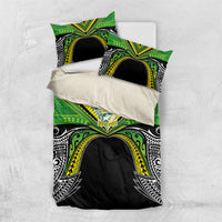 Cook Islands Rugby League Bedding Set Polynesian and Tatau Tribal Art - Black Color LT03 US Twin 172cm x 218cm Black - Polynesian Pride
