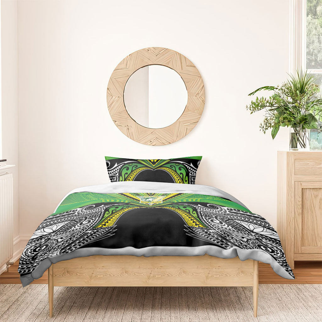 Cook Islands Rugby League Bedding Set Polynesian and Tatau Tribal Art - Black Color LT03 - Polynesian Pride