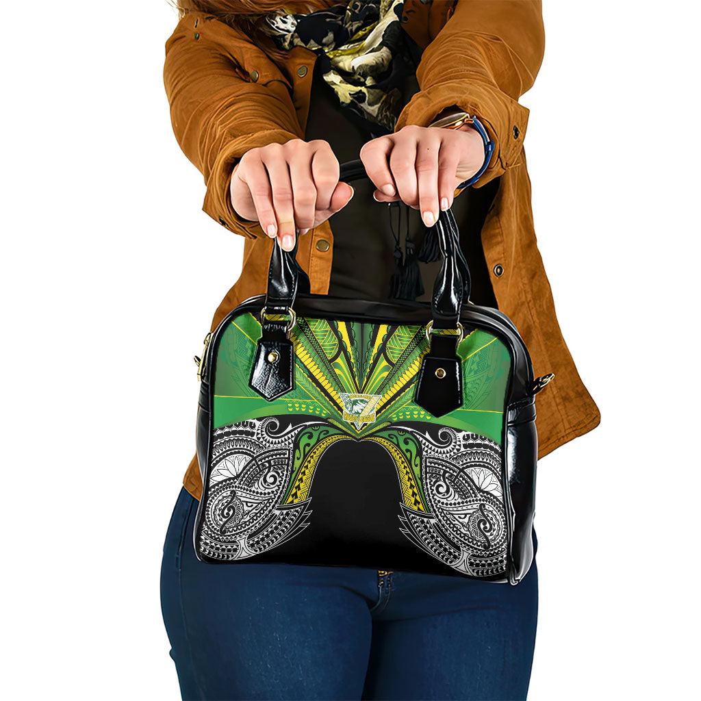 Cook Islands Rugby League Shoulder Handbag Polynesian and Tatau Tribal Art - Black Color LT03 One Size Black - Polynesian Pride