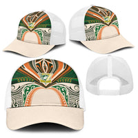 Cook Islands Rugby League Baseball Net Cap Polynesian and Tatau Tribal Art - Retro Palette LT03 - Polynesian Pride