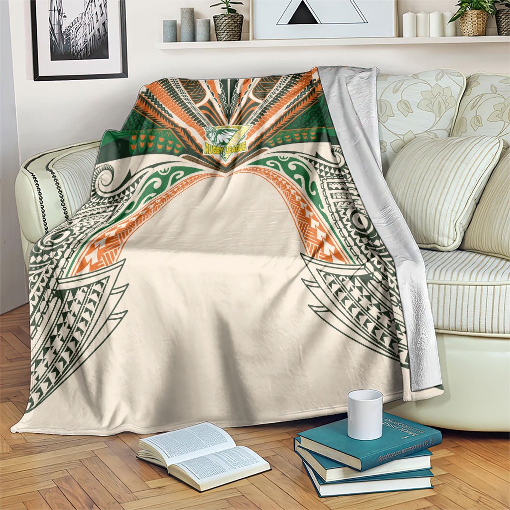 Cook Islands Rugby League Blanket Polynesian and Tatau Tribal Art - Retro Palette LT03 Multicolor - Polynesian Pride