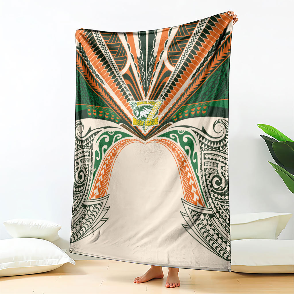 Cook Islands Rugby League Blanket Polynesian and Tatau Tribal Art - Retro Palette LT03 - Polynesian Pride