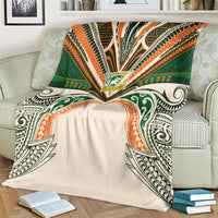 Cook Islands Rugby League Blanket Polynesian and Tatau Tribal Art - Retro Palette LT03 - Polynesian Pride