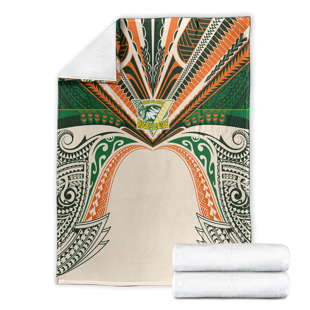 Cook Islands Rugby League Blanket Polynesian and Tatau Tribal Art - Retro Palette LT03 - Polynesian Pride
